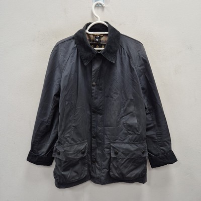 Barbour Ashby Wax Waterproof Tartan Rain Country Navy Jacket Coat