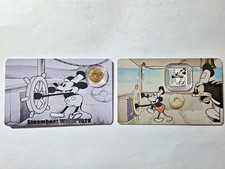 STEAMBOAT WILLIE 1928. 1/1000 oz .9999 Fine Gold and 1 gram .999 silver 1842.88 per troy oz