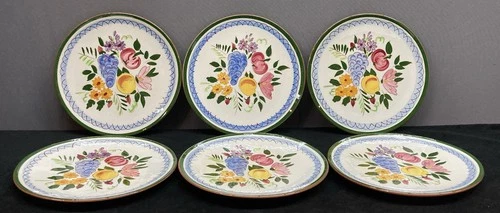 Stangl Pottery Fruit and Flowers Salad Plates 8” Set of 6