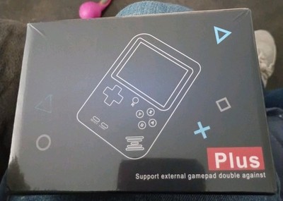 PLUS Handheld Video Game Console White, Supports External Gamepad Double Play