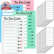 4 Pieces Chore Chart for Kids Multiple Kids - Sliding Routine Chart: Reusable to