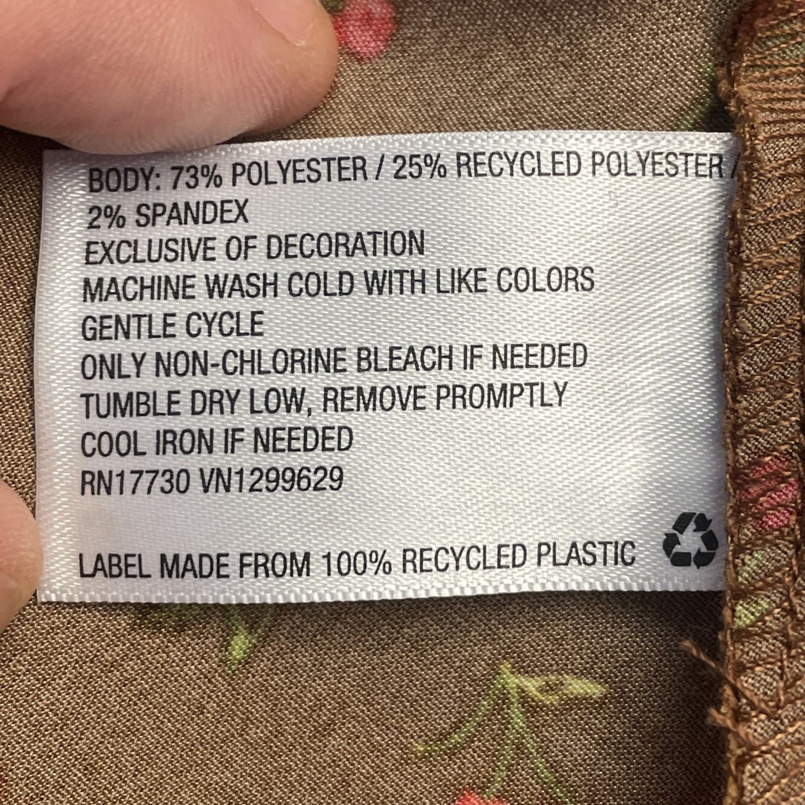 Wild Fable Silky Satin Slip Dress Large Brown Ditsy Cherries Tie Back Strap