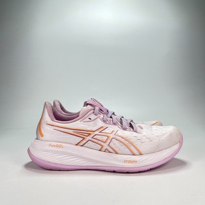 ASICS GEL-CUMULUS 26 White Light Ube Running Shoes 1012B599 Women's Size 9.5