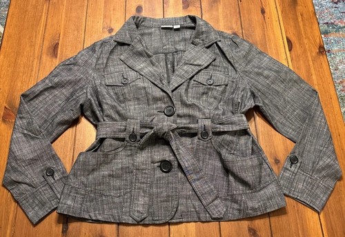 Chaqueta Blazer Cato Negra Cambray Abotonada Talla XL Faja Corbata Profesional - Imagen 2 de 18