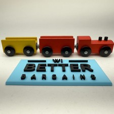 IKEA Lillabo Wooden Toy Trains red
