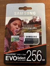 256 GB Micro SD Samsung  EVO Select Memory Card with Adapter