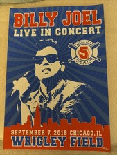 BILLY JOEL CONCERT POSTER WRIGLEY FIELD CHICAGO 9/7/18 #93/500 CUBS Not Signed
