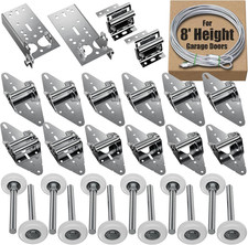 Cerniere e Rulli per Porte Garage Altezza 8', Ferramenta Porta Garage