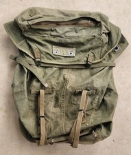 Original WWII US Army M1943 Field Pack Canvas Jungle Backpack 7in Tear Repair
