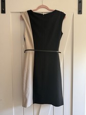 Vestido Calvin Klein Dos Tonos Con Cinturón - Talla 8