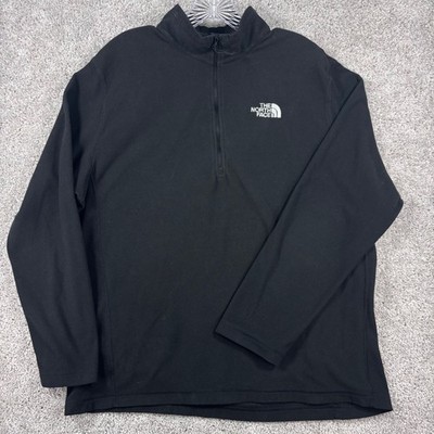 The North Face Mens XL Black 1/4 Zip Fleece Pullover Sweater (READ)