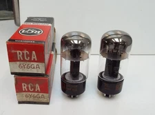 Two Matched NOS RCA 6Y6GA Beam Power Vacuum Tubes      1962