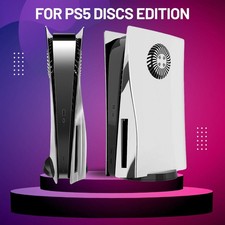 Glossy Faceplate for PS5 Disc Edition with Cooling Vents   ABS Console Cover