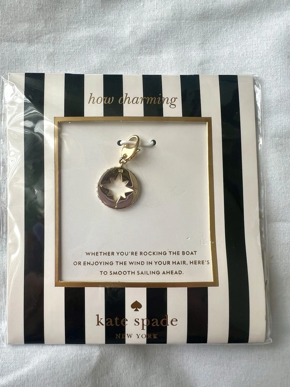 KATE SPADE Charming Charms per Bracciale Collana "Bussola" Nuovo con scatola