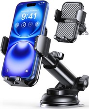3-in-1 Car Phone Holder 122 LBS Strongest Suction  Stable Clamp Arm 360  A...