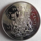 1995 CANADA 50 CENTS - AU/UNC PROOF LIKE Coin - Lot #B17