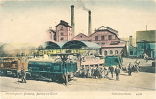 Pre 1914 Valentine's colour postcard of Worthington's Brewery Burton-on-Trent