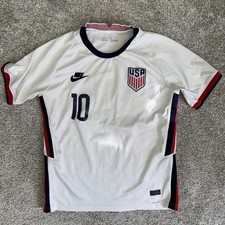 USA Soccer Jersey Mens Medium White Pulisic 10 Football Nike Aeroswift Shirt
