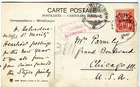 1906 St. Moritz Switzerland Cover Chicago USA purple auxiliary marking applied
