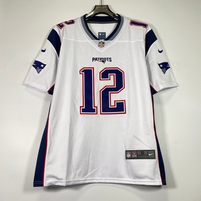 Tom Brady #12 Embroidered Jersey, White, Brand New, Sizes S/M/L/XL/2XL/3XL/4XL