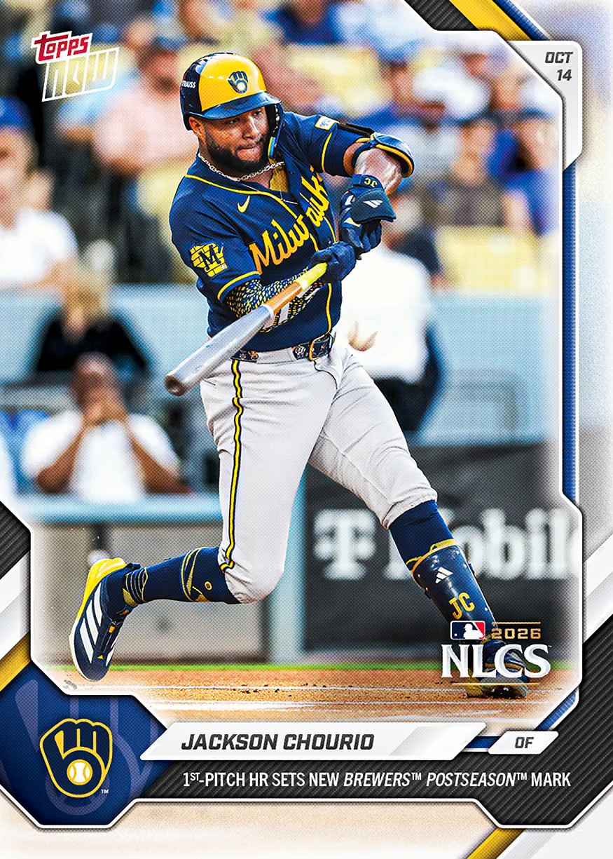 Jackson Chourio - 2026 MLB Topps NOW® - Card 791 1st Pitch HR Presale