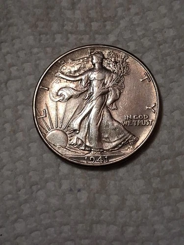 1941 Walking Liberty Half Dollar In EF Condition In My Opinion. #449