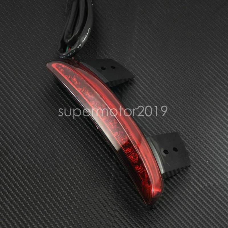 Rear Fender Brake Running Tail Light Red Lens Fit For Sportster 883 1200 2007-13 - Image 3 of 4