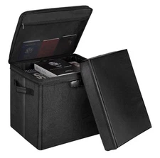 Storage Ottoman with Lock, Fireproof Document Box File Organizer (1361)