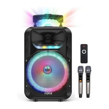 Karaoke Machine with 2 Wireless Microphones, Party Speaker for Adults New Par...