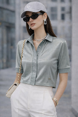 Damen Frauen Bluse Shirt Top Größe UK 8 EYTYS Joyce Slim Fit Kurzarm