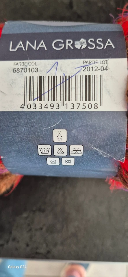 Lana Grossa Rete Fur 103 - 4 x 100 G. plus ein Rest ( Anbruch ) pink rot braun - Bild 3 von 4