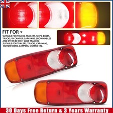 2x Rear Truck Tail Lights Lamps Truck Lorry Fit Van Chassis Caravan Trailer new
