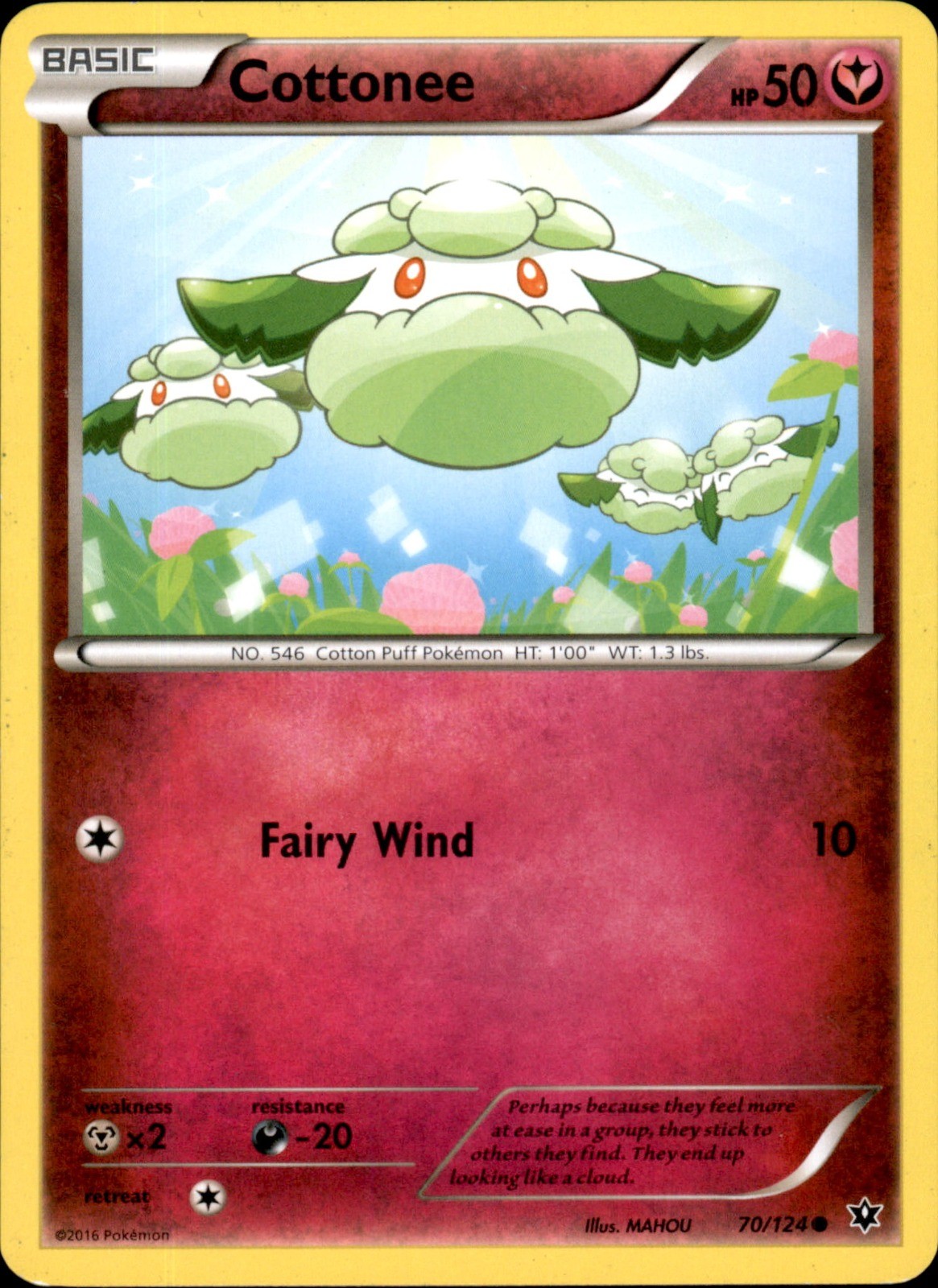 Cottonee 70/124 - Pokemon XY - Fates Collide - LP