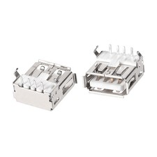 10PCS USB 2.0 Type A Female Socket Connector 4-Pin 90 Degree Repair Adapter