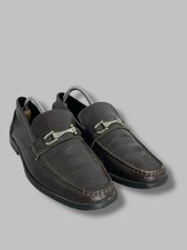 Gucci Brown Leather Horsebit Loafers Men’s Slip On Shoes Size 43