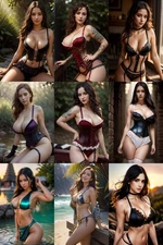 Lot de 10 photographies – Format 10×15 cm - Pin-Up - Lingerie FLOT15