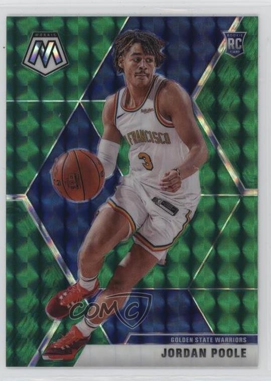 2019-20 Panini Mosaic Rookies Green Prizm Jordan Poole #228 Rookie RC o8g