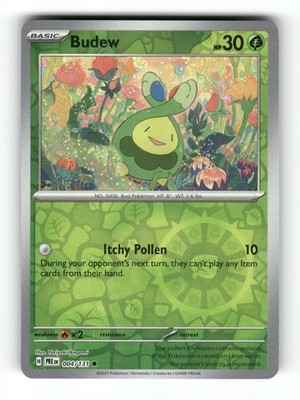Budew Common Prismatic Evolutions 004 Reverse Holo Near Mint