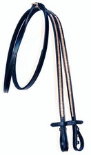 DRESSAGE REINS FSS Inside Grip Half Rubber Lined GLISTEN GOLD CRYSTALS Full