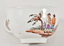 Rokoko Porzellan-Tasse | wohl Ludwigsburg | Bauern-Genreszene | H5,3cm