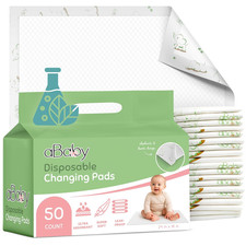 Disposable Changing Pads for Baby 50 Pack Super Soft and Ultra Absorbent Baby