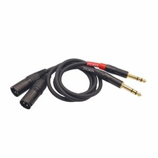 KOOKFJLLZ XLR to 1/4 Inch Audio Cable - Professional Microphone 15cm, black