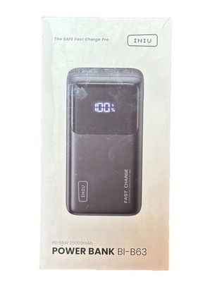 INIU Powerbank 25000mAh 65W USB-C PD QC Schnellladen Externer Akku Laptop Handy