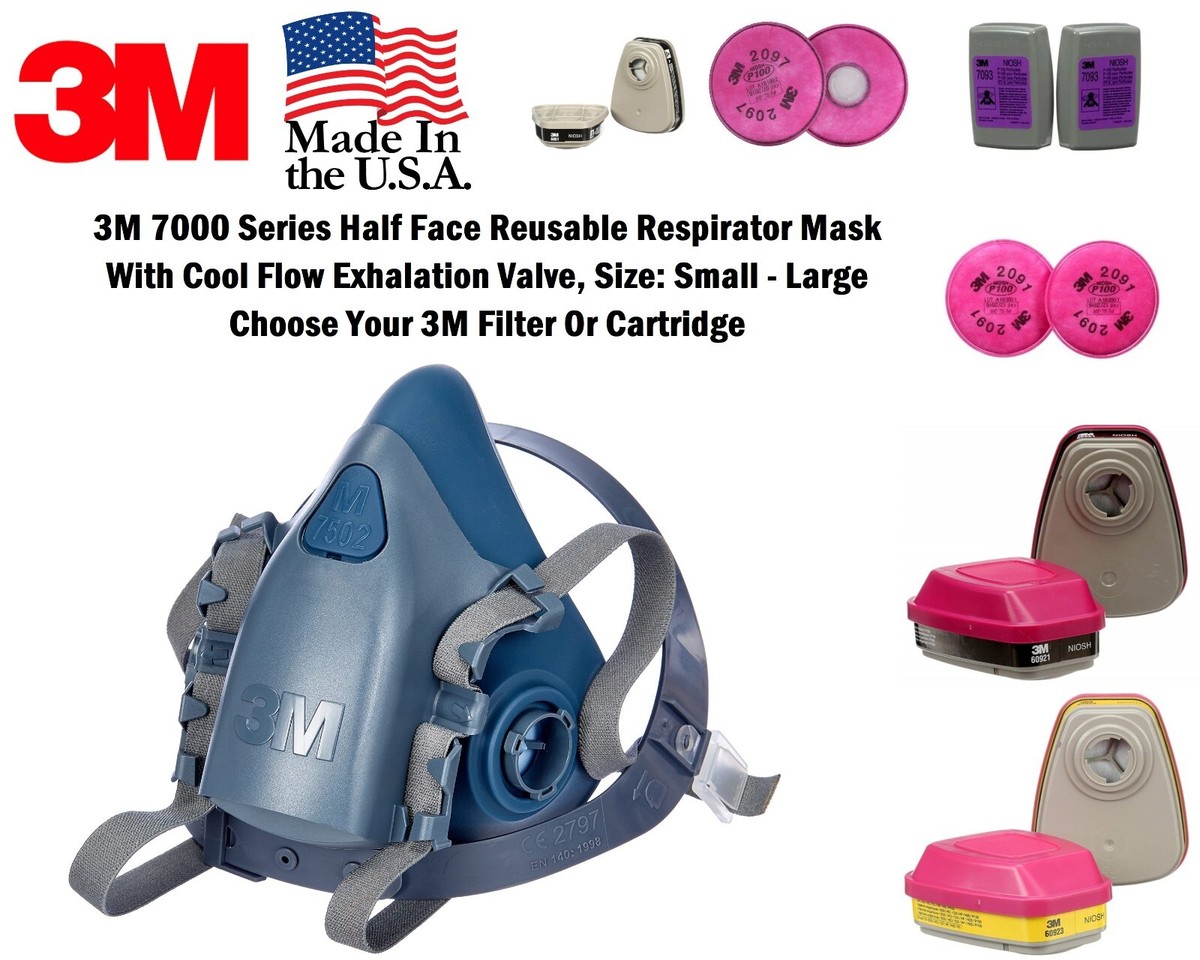 3M Construction Welding Half Face Respirator Facepiece Mask