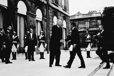 Visit King Hassan II Morocco Elysee Palace Lunch President Charles- 1963 4x6 Pho