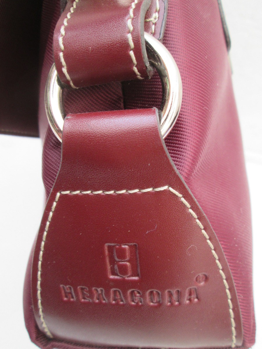 Sac à Main HEXAGONA Authentique En Parfait état - Couleur Prune Et Rouge, Porté Main Ou épaule, Occasion Saisissante