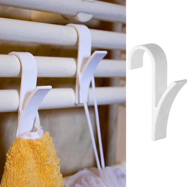Traumarkeu Appendi Asciugamani per Termosifoni, 10 Pezzi Ganci Asciugamani Bianchi, Porta Asciugamani Bagno Arredo Bagno Accessori Ottimi per Caloriferi Riscaldanti (Bianco