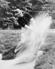 8" x 10" 1954 Ben Hogan Blasting Out of Sandtrap