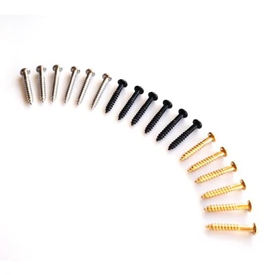 GUITAR ANATOMY Tremolo Befestigungsschrauben für Strat Stratocaster Brücke x6 - Chrom, Schwarz, Gold