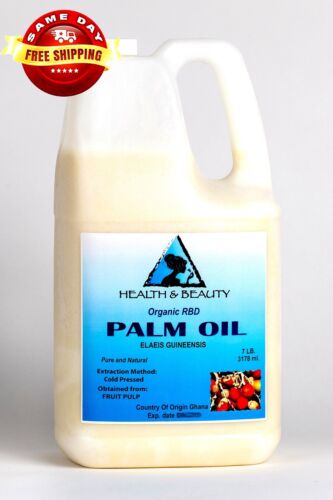 PALM OIL RBD ORGANIC CARRIER COLD PRESSED PURE 7 LB - Picture 1 of 12